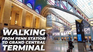 Walking NYC  Penn Station to Times Square amp Grand Central Terminal July 2021 [upl. by Marelya]