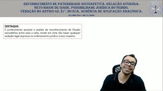 STJ INFO 834 paternidade socioafetiva e adoção [upl. by Noraed592]