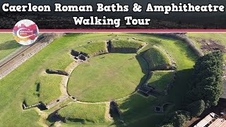 CAERLEON ROMAN BATHS amp AMPHITHEATRE WALES  Walking Tour  Pinned on Places [upl. by Eleanor855]