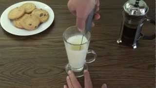 Aerolatte  The Original Steam Free Milk Frother [upl. by Ahaelam]