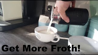 How to Get More Froth from Your Nespresso Coffee Aeroccino  Nespresso tips and help [upl. by Notnirt]