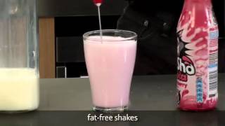 How to make a fat free milkshake using an aerolatte milk frother [upl. by Christoforo]