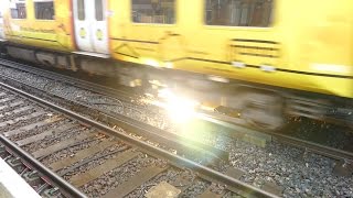 Merseyrail 507 009 making arcs at Birkdale station [upl. by Oigres]